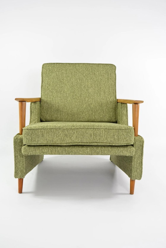 Image 1 of fauteuils uit de jaren 80 in gemêleerd groen