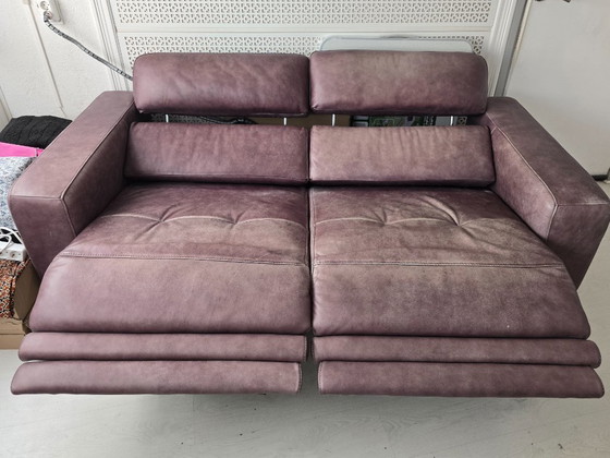 Image 1 of 1 x 2.5 seater leather relaxation sofa