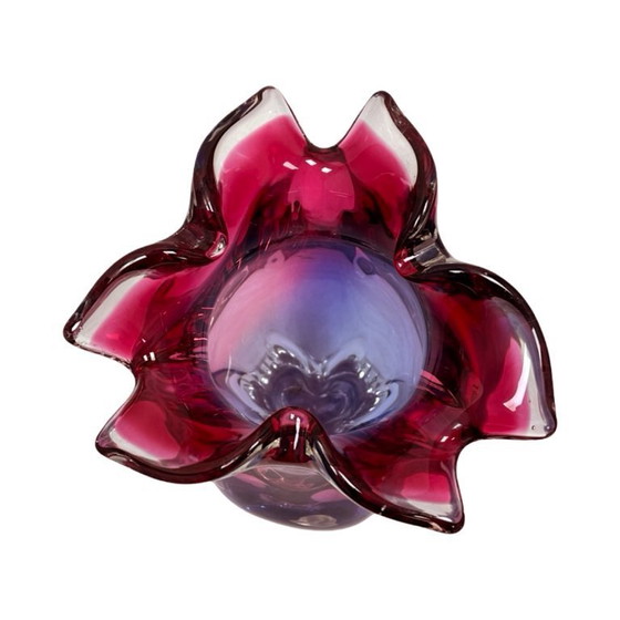 Image 1 of Josef Hospodka Chribska Vintage Vase Czechoslovakia 1960s Art Glass Sommerso