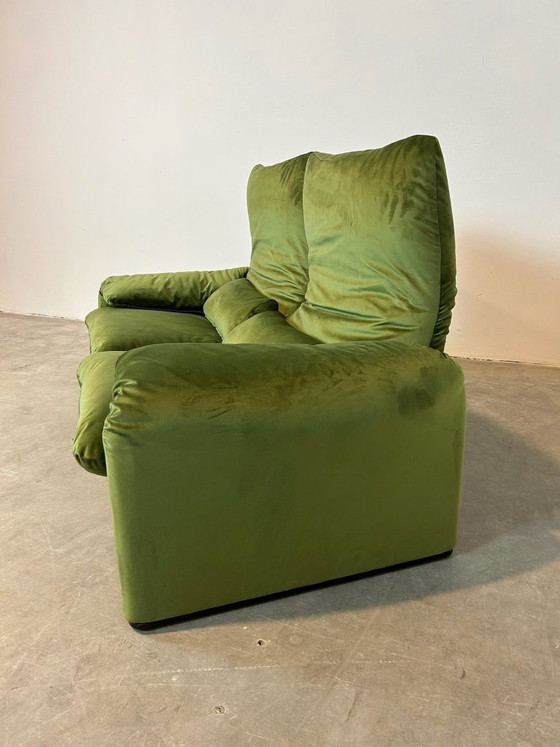 Image 1 of Cassina - Vico Magistretti - Canapé - Maralunga - Velours - Retapissé