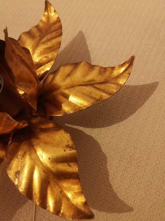Golden Floral Mid Century Wall light by Hans Kögl – Metal (photo 6 of 12)