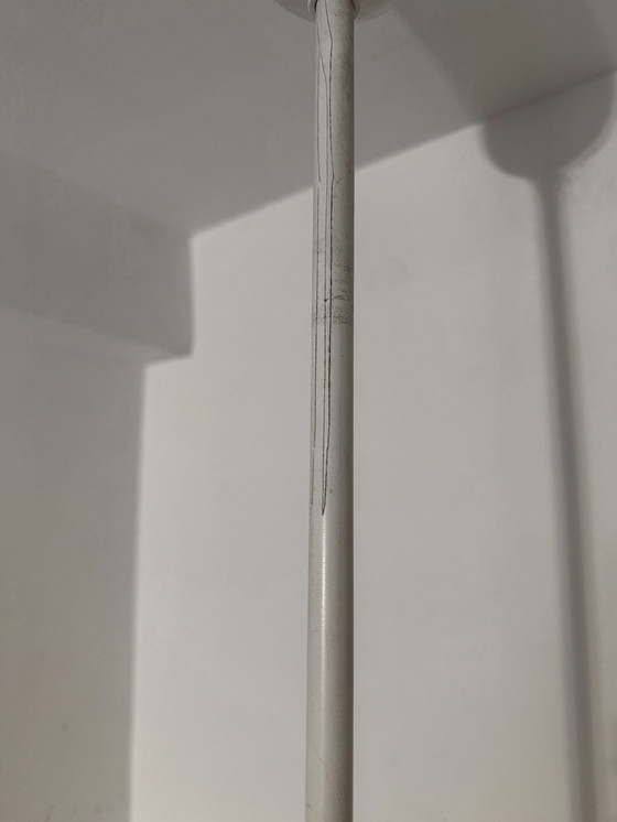 Image 1 of Vintage Limburg witte opaline eivormige kroonluchter