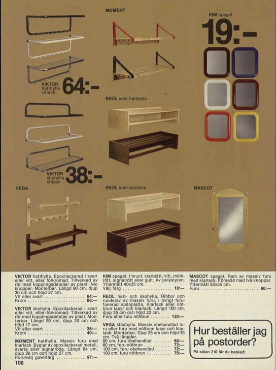 Image 1 of IKEA Viktor kapstok 1979
