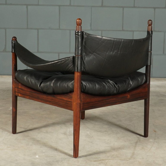 Poltrona lounge 'Modus' di Kristian Vedel - Søren Willadsen - anni '60 – Poltrone, Leather, Wood, Vintage (photo 5 of 14)