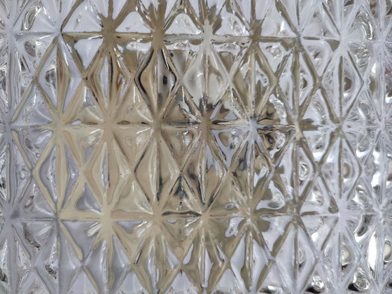 Image 1 of Vintage Guro 1970s Ceiling Lamp Ceiling light glass square
