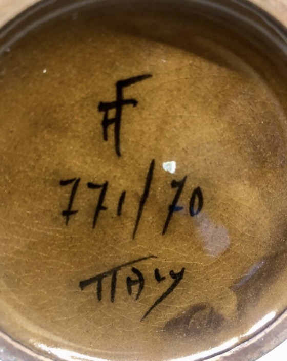 Image 1 of Pitcher vase by Fratelli Fanciullaci with grape decoration