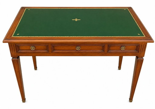 Louis XVI style extendable desk with extensions and 3 drawers