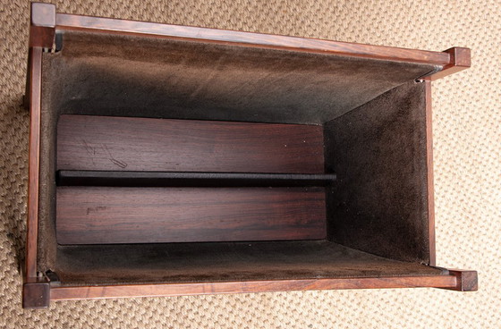 Image 1 of Revistero danés de palisandro y cuero, 1960.