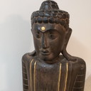 Bouddha debout en bois sculpté à la main, originaire de Thaïlande