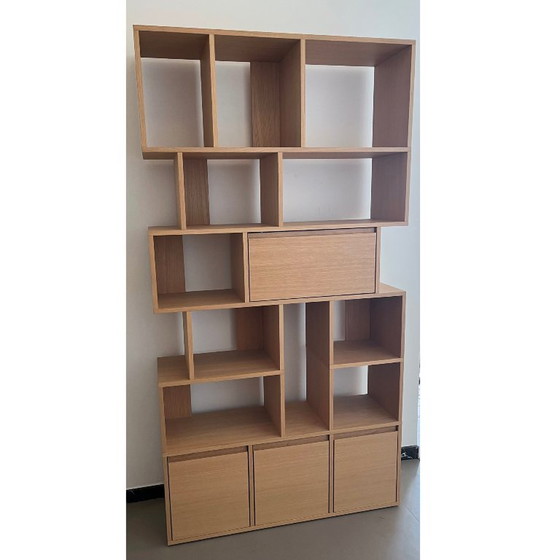 Image 1 of Bibliothèque Tylko en chêne avec 1 porte et 3 tiroirs