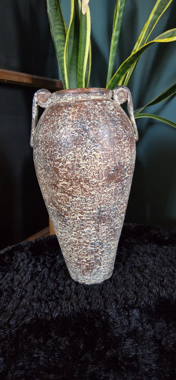 PTMD Robena Cream Ceramic Rough Antique Jar Pot Medium – Vases (photo 2 of 5)