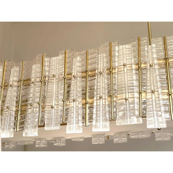 Image 1 of Luxuriöser, moderner italienischer Kronleuchter aus Muranoglas in Gold von Simoeng