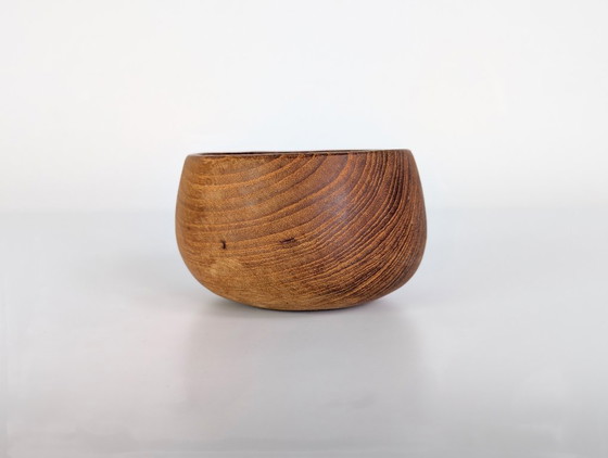 Image 1 of Set of 2 vintage wooden bowls, teak bowls, Danish design, tapas