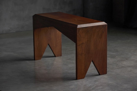 Image 1 of Mid-Century Walnut Bench, France, Late 20th Century