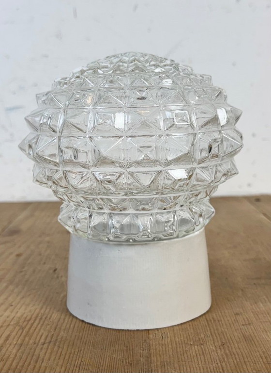 Image 1 of Vintage witte porseleinen plafondlamp, jaren 70