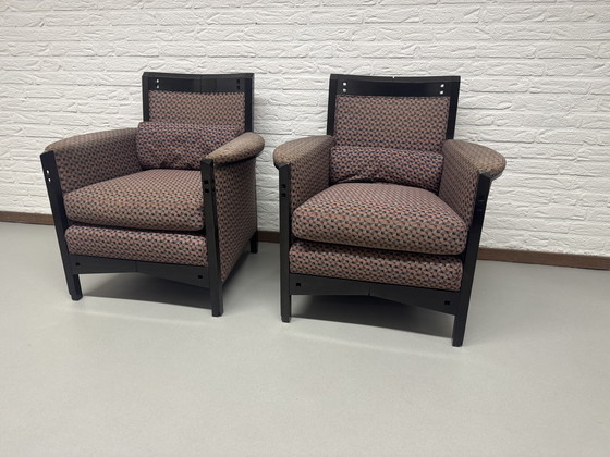 Image 1 of Galaxy 'Peggy' lage fauteuilset de Umberto Asnago para Giorgetti, Italia jaren 90