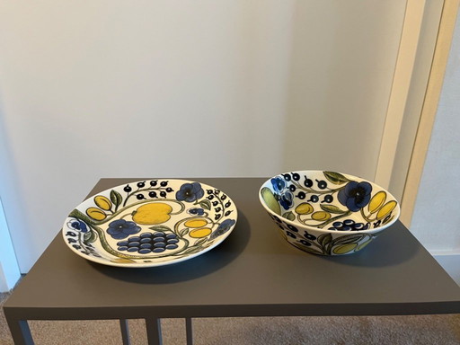 Arabia Paratiisi floral tableware and Arabia Teema ecru tableware