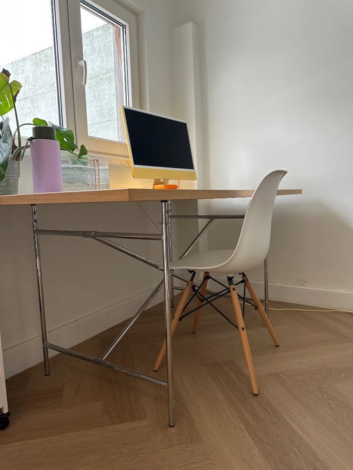 Eiermann-2 Tisch weiß & Chrom