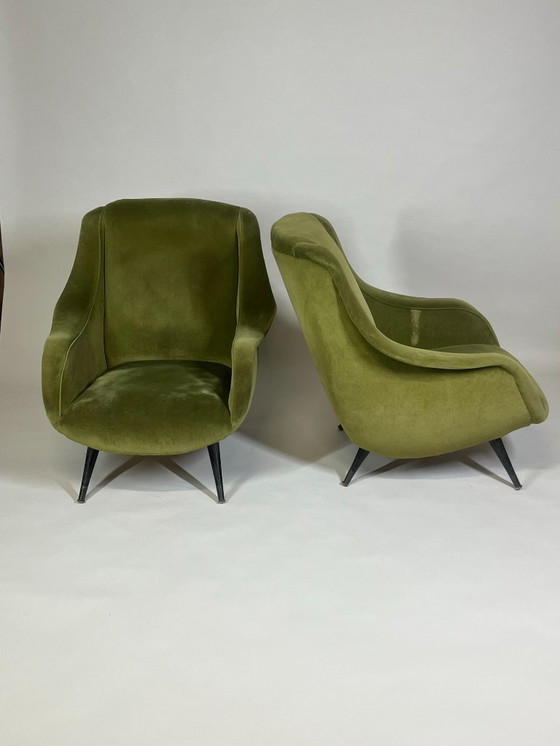 Image 1 of Ein Paar italienische Lounge-Sessel, 1960er Jahre