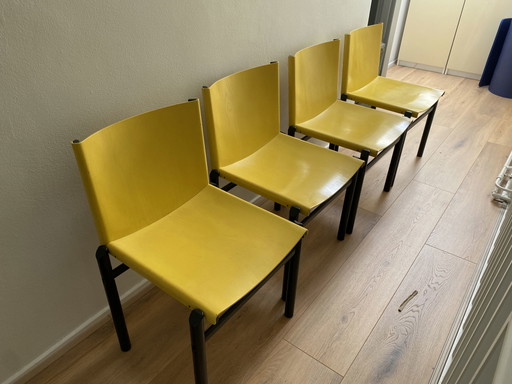 4x Designer dining table chairs