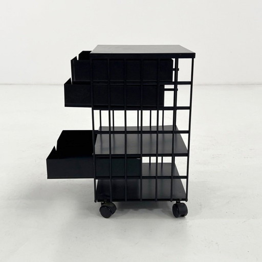 Wire Chest of 3 Drawers on Wheels by Bruna Rapisarda for Robots, 1980s