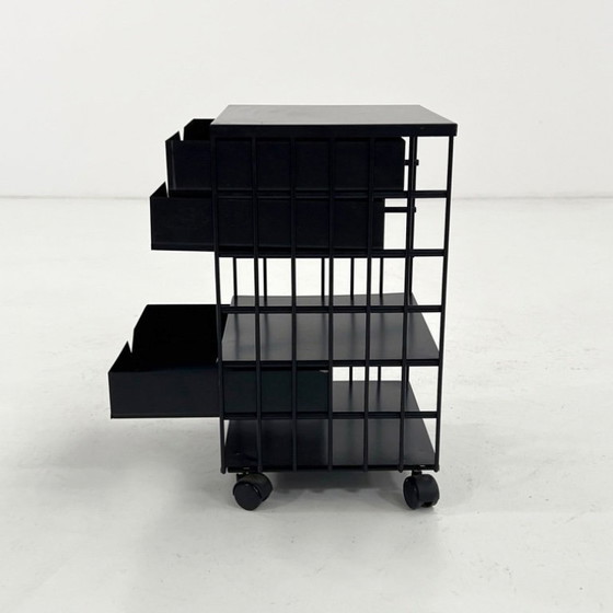 Image 1 of Wire Chest of 3 Drawers on Wheels by Bruna Rapisarda for Robots, 1980s