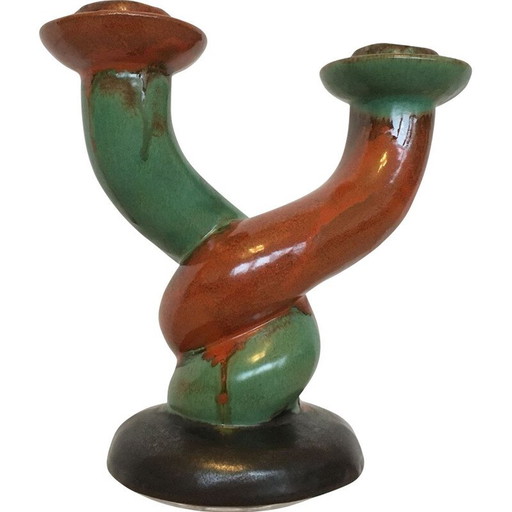 Vintage Art Deco candlestick, Czechoslovakia 1930