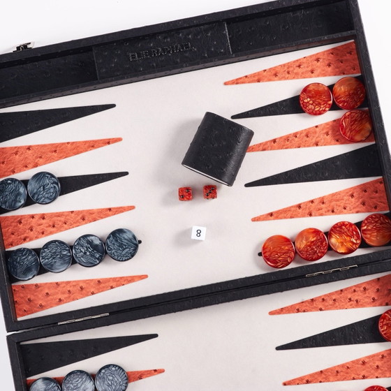 Backgammon Elie Raphaël – Objets déco, Skaï (photo 3 of 8)