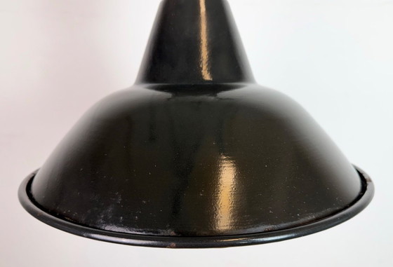 Image 1 of Industrial Black Enamel Pendant Lamp from Elektrosvit, 1960s