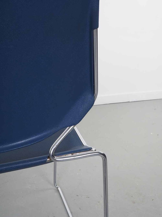 Image 1 of Set Of 4 Blue Matrix Chairs - T. Tolleson - Matrix Krueger