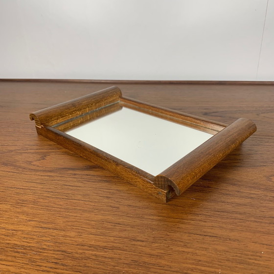 Image 1 of Petit plateau et miroir en bois, 1930-60
