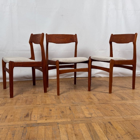 Image 1 of Ensemble de 6 chaises de salle à manger danoises en teck Erik Buch pour O.D. Møbler, années 1960 - Mid-Century Modern