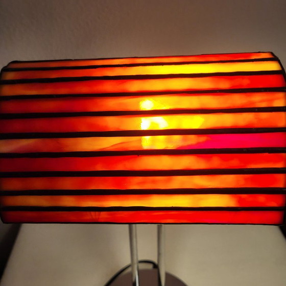 Tyffany and Chrome Table Lamp – Glass (photo 6 of 16)