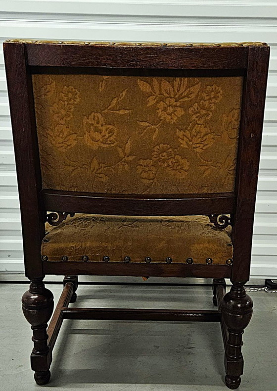 Image 1 of Grunderzeit Stuhl aus massivem Eichenholz