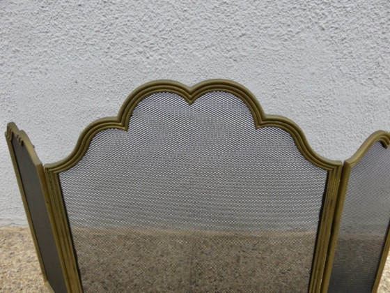 Pantalla para chimenea, protector contra chispas "Made in Italy" en latón, 3 paneles plegables, 1970 (photo 9 of 13)
