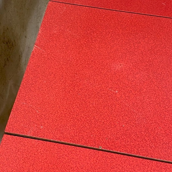 Image 1 of Vintage 1980s red Formica folding table