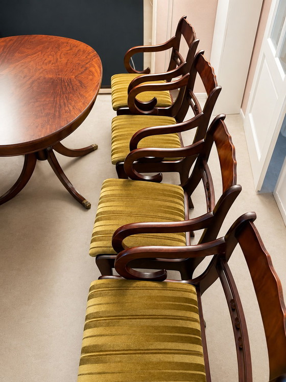 Set van 4 originele Heldense mahoniehouten eetkamerstoelen met armleuningen. Helden stoelen – Fauteuils, Wood (photo 3 of 5)