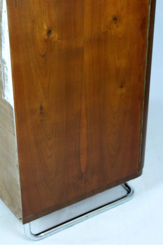 Image 1 of Armoire Bauhaus en acier chromé et tubulaire de Hynek Gottwald, années 1940