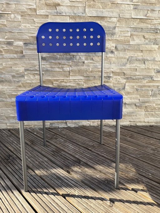 Sedia box di Enzo Mari Driade, edizione Aleph, design italiano, Memphis Starck, 1996