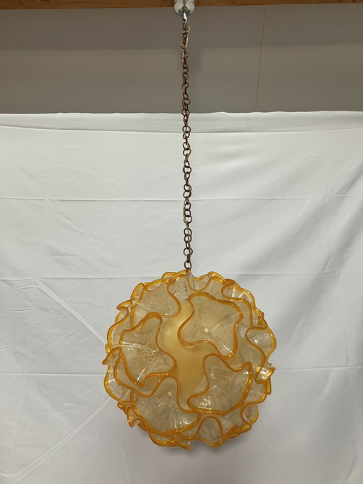 Lampada a sospensione italiana vintage con ciotole stampate in plastica