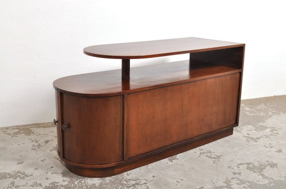Art Deco Divider Walnut, 1930s – Sideboard, Glass, Wood (photo 13 of 14)