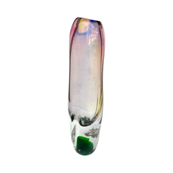 Image 1 of Jozef Rozinek Jarrón de cristal de boro Nový Bor, Checoslovaquia, años 70, vidrio sommerso