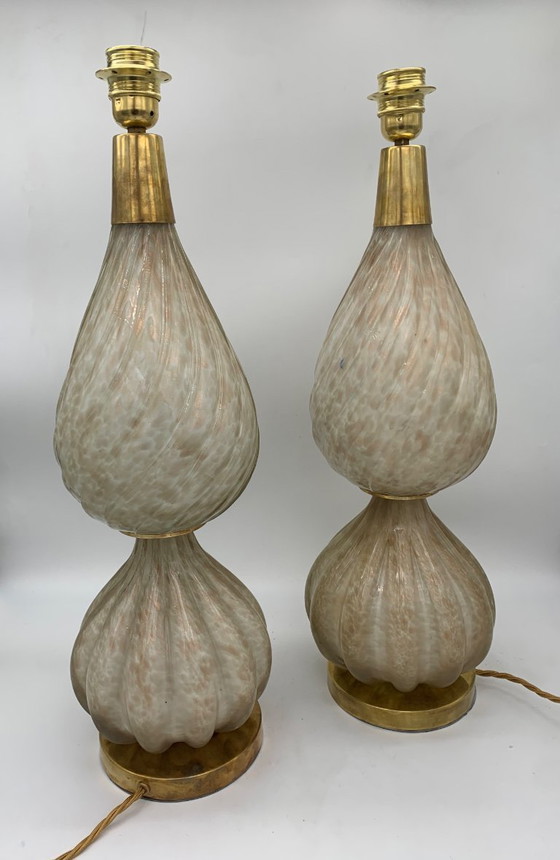 Image 1 of Avem Murano tafellamp, paar grote nachtlampjes