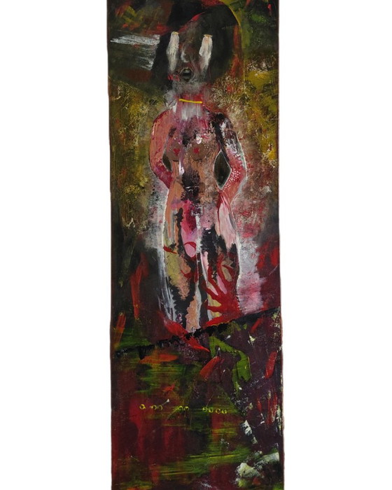 Penalty – Abstract Figurative / Expressionism – Original Oil on Canvas (ca. 40x120 Cm) – Paintings & Drawings (photo 7 of 10)