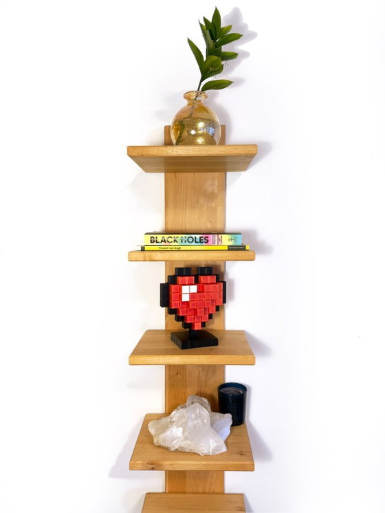 Image 1 of 3D Printed Pixel Heart – Retro Gamer Desk Decor
