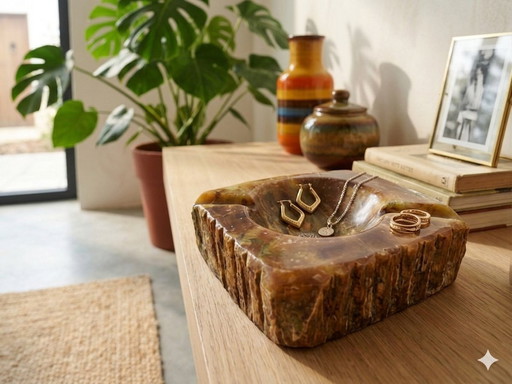 Juego de alabastro vintage Volterra de los años 60 o 70.