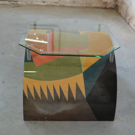 Image 1 of 1x geometrical print side table