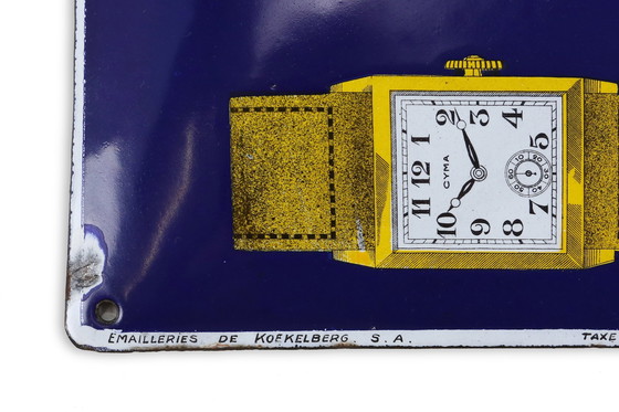 Image 1 of Insegna pubblicitaria smaltata d'epoca di Cyma, 1926