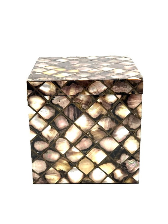 Image 1 of Secchiello da ghiaccio a scaglie in madreperla, Italia 1950