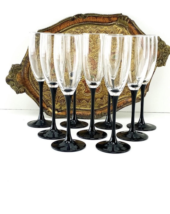 9X flûtes à champagne Luminarc France, Vaisselle, Verre, Transparent (photo 5 sur 5)